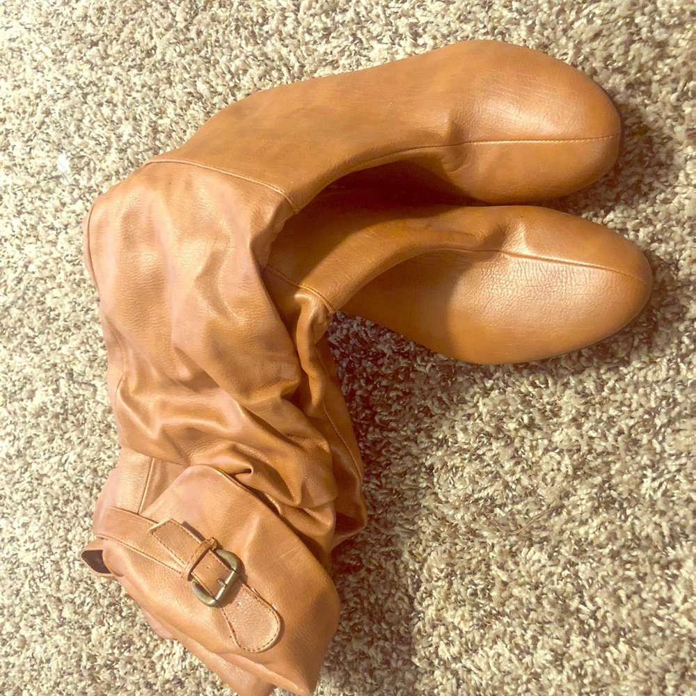 Long brown boots